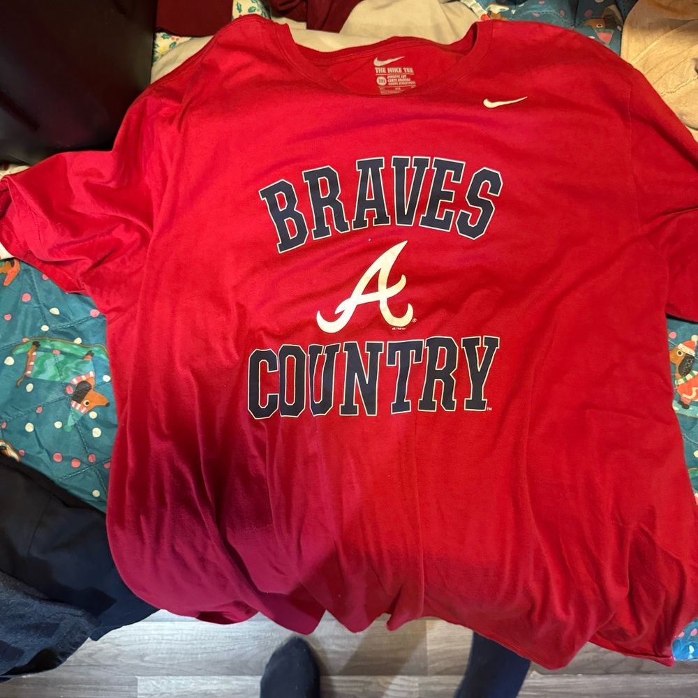 Nike Red Atlanta Braves Tee